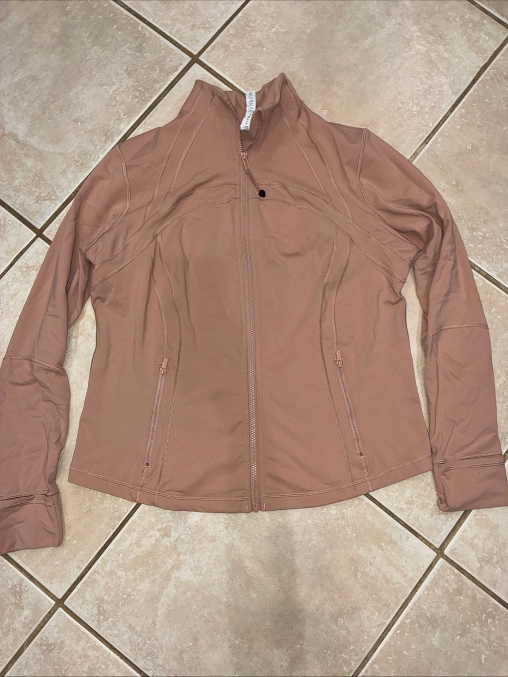Lululemon Athletica Dusty Rose Zip-Up Athletic Jacket Sz 18